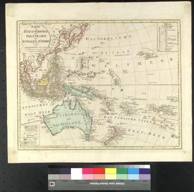 Karte vom Fünften Erdtheil oder Polynesien oder Australien od. Südinien / entworfen von Fridrich Gottlieb Canzler, d. W. Dr. 1795 ; mit Rom. Kayser : Freyheit