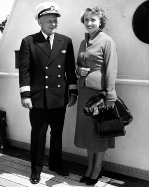 Margaret Truman aboard the S.S. President Cleveland