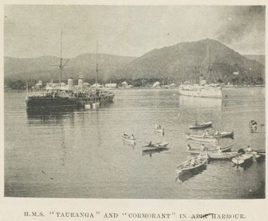 H.M.S. Tauranga and 'Cormorant' in Apia Harbour