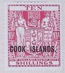 Stamp: New Zealand - Cook Islands Ten Shillings