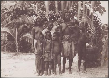 Women and girls, Matema, Reef Islands, Swallow Group, Solomon Islands, 1906 / J.W. Beattie