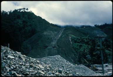 Disposing of the overburden: filling a valley, Arawa (1) : Bougainville Island, Papua New Guinea, April 1971 / Terence and Margaret Spencer