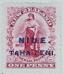 Stamp: New Zealand - Niue One Penny