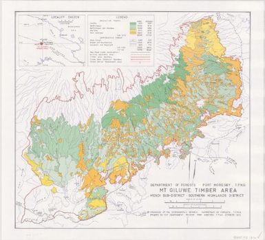 Mt Giluwe timber area, Mendi sub-district, Southern Highlands District / prepared by the Cartographic Branch, Department of Forests, Port Moresby T.P.N.G