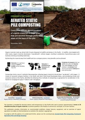 Organics Factsheet: Aerated Static Pile Composting