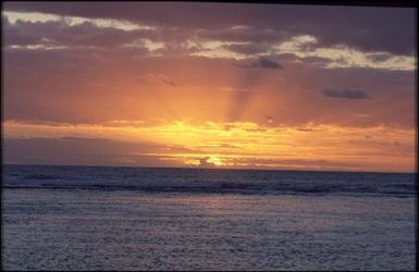 Waterscape sunset, Rarotonga