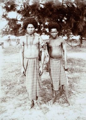 Portrait of two Papuans