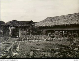 Lae, New Guinea. 1945-04-29. Exterior view of Ward 3 at the 2/7th Australian General Hospital