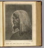 Man of the island of Tanna. Drawn from nature by W. Hodges. Engrav'd by J. Basire. No. XXVI. Published Febry. 1st, 1777 by Wm. Strahan in New Street, Shoe Lane & Thos. Cadell in the Strand, London.