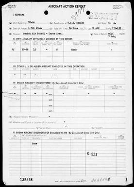 VC-66 - ACA Reps Nos 1-13 – Air opers against the Marshall Islands, 2/6-21/44