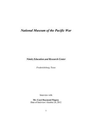 Oral History Interview with Caryl Pingrey, October 24, 2012