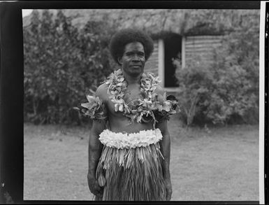 Male performer at the meke, Lautoka, Fiji