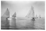 Gaff rigged sailboat in the Nuku'alofa harbour, day of the yacht regatta.