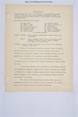Board of Directors Minutes, Sep 20, 1960 - Sep 20, 1960