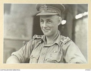 LAE, NEW GUINEA. 1944-10-03. WX5 BRIGADIER, R.L. SANDOVER, COMMANDING OFFICER, 6TH INFANTRY BRIGADE