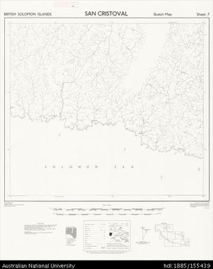 Solomon Islands, British Solomon Islands, San Cristoval, Series: X714 (Sketch), Sheet 7, 1958, 1:50 000