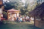 People at a lagoon side party in Papeete