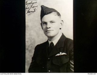 Studio portrait of 401657 Flight Sergeant Cecil Salisbury Norman DFM. Norman was the only RAAF fighter pilot awarded a DFM in the South West Pacific area. The award was for his actions during ..