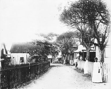 Street scene in Apia, Samoa