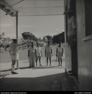 Farmers collecting wages