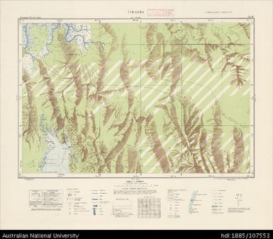 Indonesia, Western New Guinea, Tiwarra, Series: Nederlands-Nieuw-Guinea, Sheet 13-K, 1957, 1:100 000