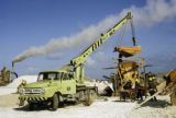 Marshall Islands, crusher at limestone quarry in Majuro