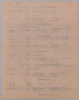 Itinerary - Mr. and Mrs. Dan Oppenheimer