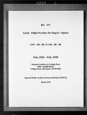 Overlay indexes for degree square 07S156E