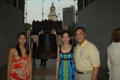 [Assignment: 48-DPA-07-13-08_SOI_K_Philly_Rec] Reception at Independence National Historical Park for attendees at the National Governors Association Centennial Meeting in Philadelphia, Pennsylvania. Secretary Dirk Kempthorne [and Independence National Historical Park Deputy Superintendent Darla Sidles delivered official remarks; and the Secretary conversed with fellow NGA attendees, among them Pennsylvanina Governor Edward Rendell, Vermont Governor James Douglas, Wyoming Governor Dave Freudenthal, Guam Governor Felix Camacho, former Tennessee Governor Don Sundquist, and former Michigan Governor John Engler.] [48-DPA-07-13-08_SOI_K_Philly_Rec_IOD_9330.JPG]