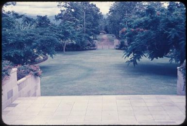 Entrance to the Lae War Cemetery, between 1955 and 1960 / Tom Meigan