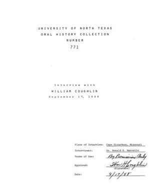 Oral History Interview with William Coughlin, September 17, 1988