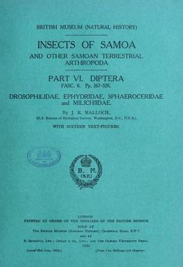 Insects of Samoa and other Samoan terrestrial arthropoda
