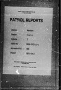 Patrol Reports. Western District, Gaima, 1950 - 1953