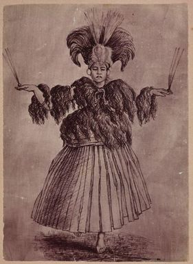 Sketch of a woman. From the album: Tahiti, Samoa and New Zealand scenes