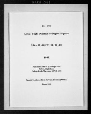 Overlay indexes for degree square 16S151W