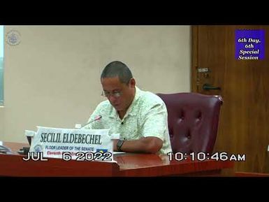 6th day of 6th Special Session