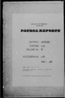 Patrol Reports. Morobe District, Lae, 1964 - 1965