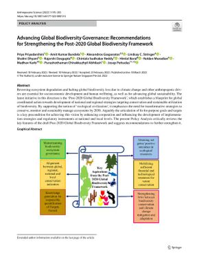 Advancing Global Biodiversity Governance: Recommendations for Strengthening the Post-2020 Global Biodiversity Framework