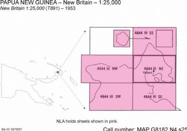 New Britain 1:25,000 / prepared under the direction of the Engineer, HQ, AFFE, by the 64th Engineer Battalion (Base Topographic)