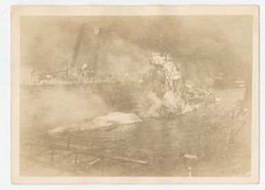 [Wreckage of the USS Shaw (DD-373), December 7, 1941]