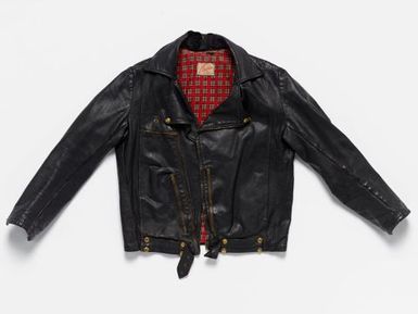 Leather Jacket worn by Mr. Brey Kin Hearts