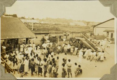 Bringing up the gangway, 1928