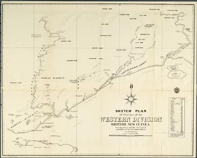 Sketch plan of portion of the Western Division, British New Guinea : shewing rivers and the coast land contiguous to the government station / by J. B. Cameron esq
