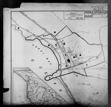1940 Census Enumeration District Maps - Hawaii - Honolulu County - Waianae - ED 2-193, ED 2-194