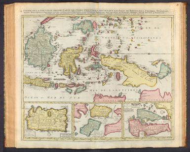 4 Partie de la nouvelle grande carte des Indes Orientales, contenant les Isles de Borneo, Java, Celebes, Mindanao, Gilolo, Molucques, La Nouvelle Guinée, La Nouvelle Bretagne, & les Nouvelles Philippines; avec les Isles de Sumbawa, Serbira, Solor, Bouton & Pangesane dressée avec soin, sur plusieurs cartes manuscriptes, par un habile connoisseur; & publiée a Amsterdam par Jan Bt. Elwe. MDCCXCII.