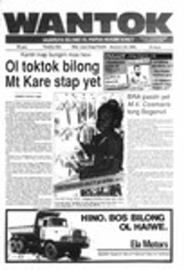 Wantok Niuspepa--Issue No. 0916 (January 23, 1992)