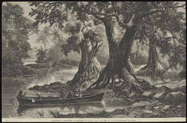 Polynesian sketches, landscape in Savai, the largest of the Navigators Islands / J.W.C.; S. Calvert