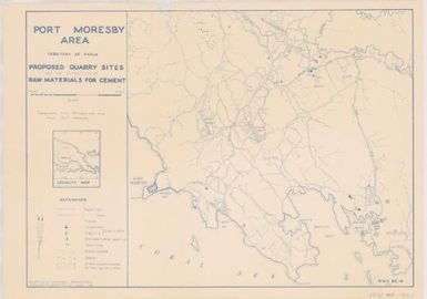 Port Moresby area, Territory of Papua : proposed quarry sites for the extraction of raw materials for cement / Bureau of Mineral Resources, Geology & Geophysics, June, '49