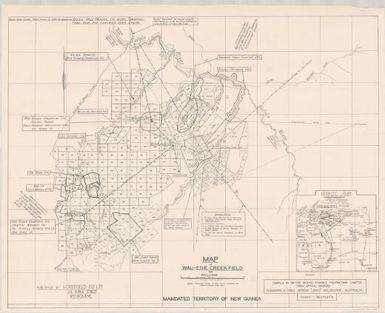 Map of Wau-Edie Creek field : mandated territory of New Guinea / compiled by British Mining Finance Proprietary Limited from official sources