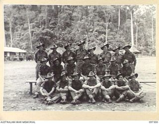 Group portrait of unidentified members of No. 8 Platoon, A Company, 58/59 Infantry Battalion